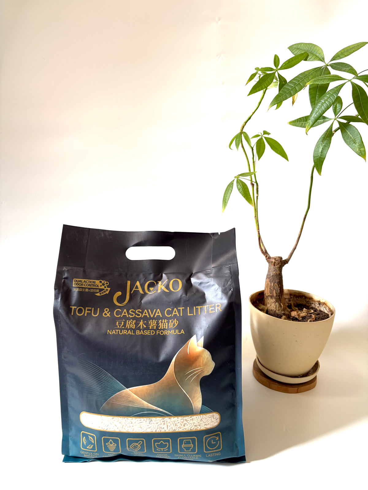 Multiple Cats Family Choice 多貓家庭之選- Jacko Tofu x Cassava Cat Litter 豆腐木薯混合貓砂 | 10 Packs